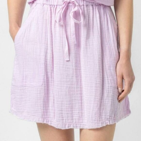 Lilla P Organic Cotton Short Skirt With Pockets In Orchid Size Small NEW - Picture 4 of 6